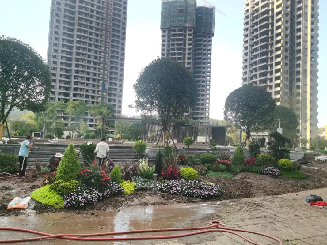 地產項目大門入口節點花境的設計與施工管理